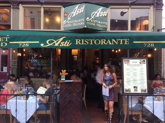 Asti Ristorante patio with inviting outdoor dining for events and gatherings.