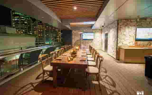 Glass-enclosed private board room