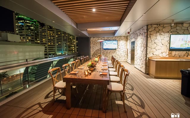 Glass-enclosed private board room