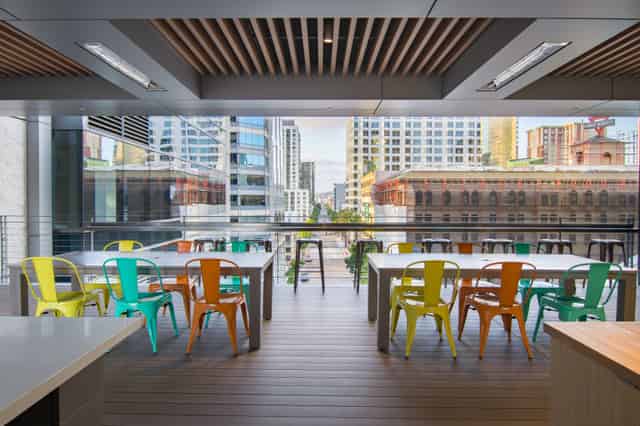 Glass-enclosed private board room