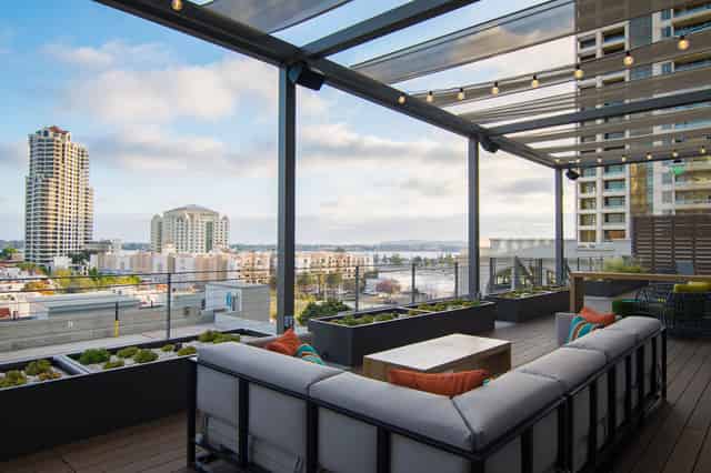 Glass-enclosed private board room