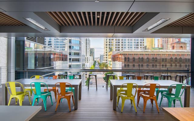 Glass-enclosed private board room
