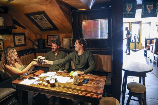 Casual gathering at Patrick's Gaslamp Pub, ideal for networking and team-building events.