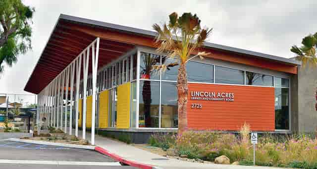 Modern Lincoln Acres Community Venue with large windows, ideal for events and gatherings.