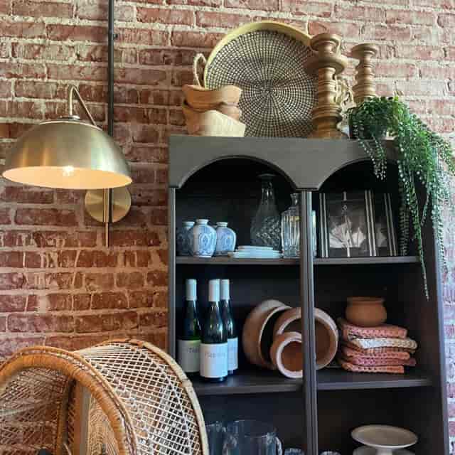 Stylish Nook and Pantry display with rustic charm, ideal for events and gatherings.