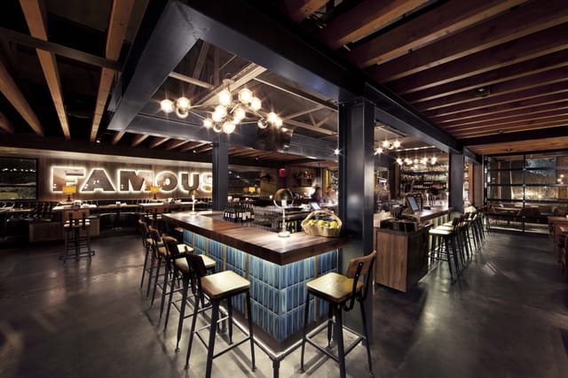 Private party room at Jimmy's Famous American Tavern, modern venue for events and gatherings.