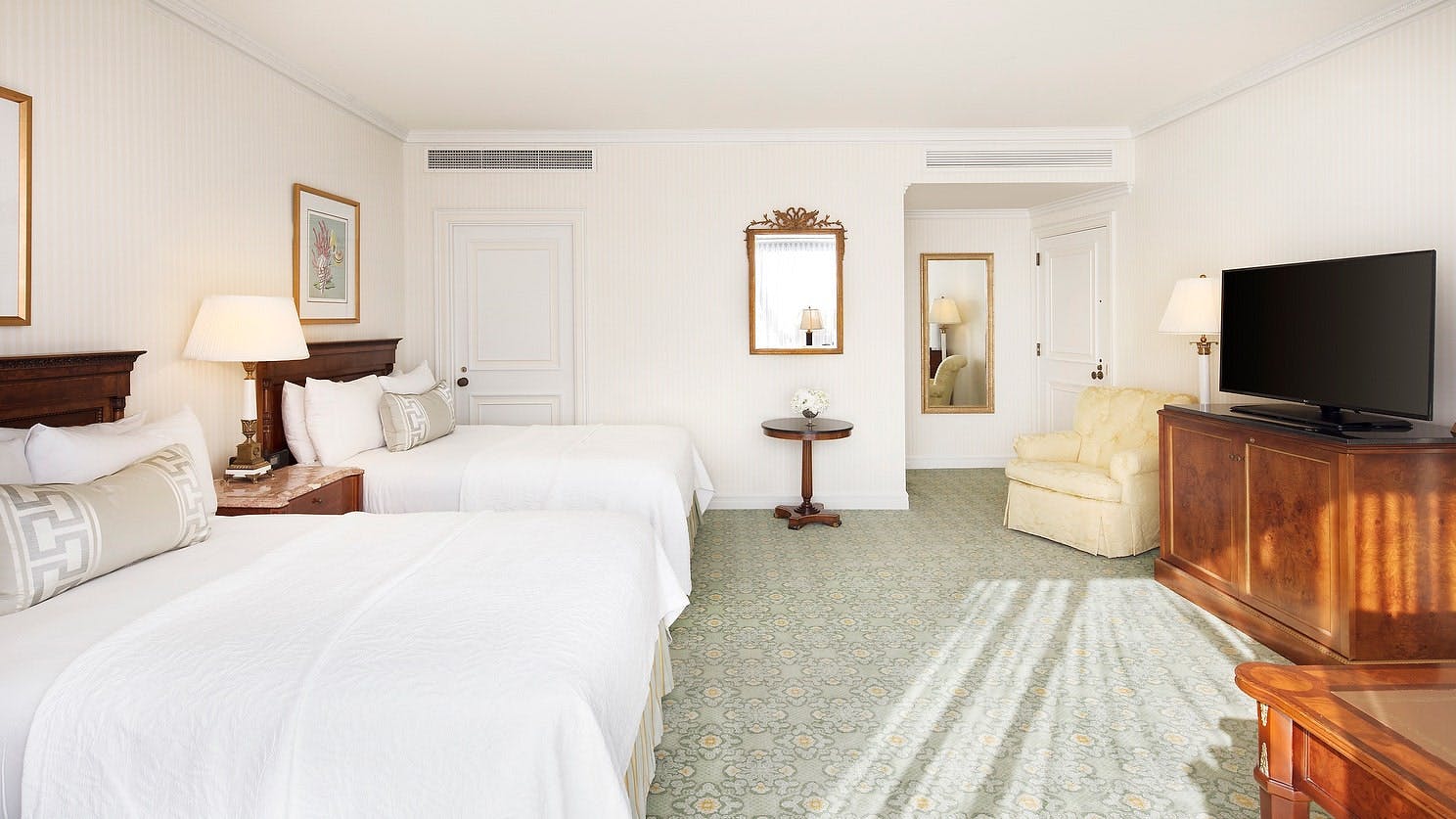 Westgate Room at The Westgate Hotel with two beds, perfect for conferences and events.