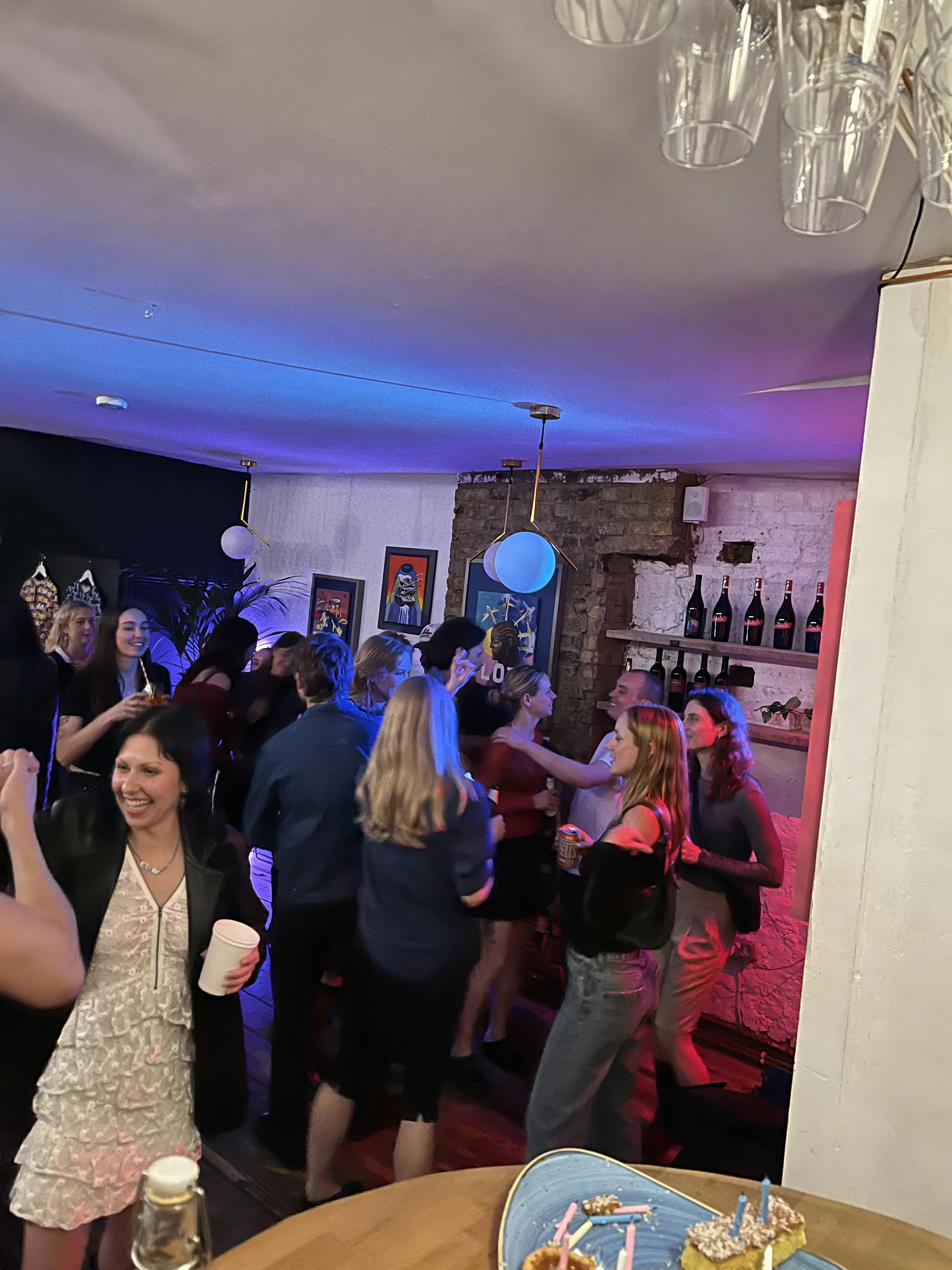 Mosaic Clapton Wine Bar vibrant gathering, ideal for networking and celebrations.
