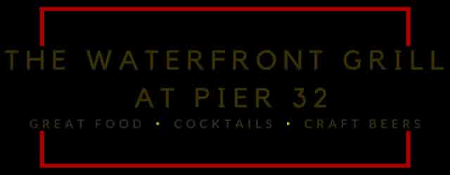 Waterfront Grill bar at Pier 32, showcasing cocktails and scenic event venue.