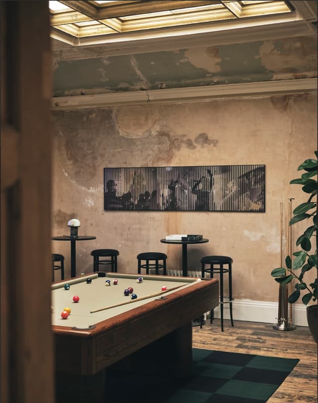 Billiards room and terrace