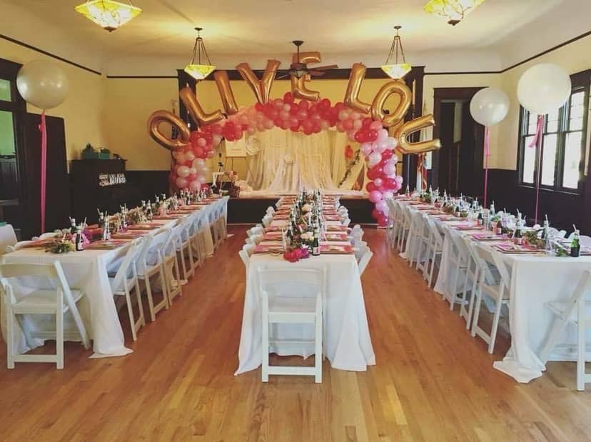 San Jose Clubhouse event space with pink decor, perfect for celebrations and gatherings.