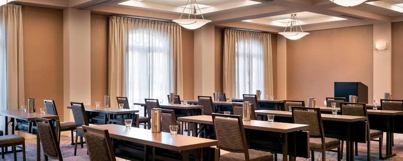 Conference Room at Palo Alto Event Center, well-lit for professional meetings and workshops.