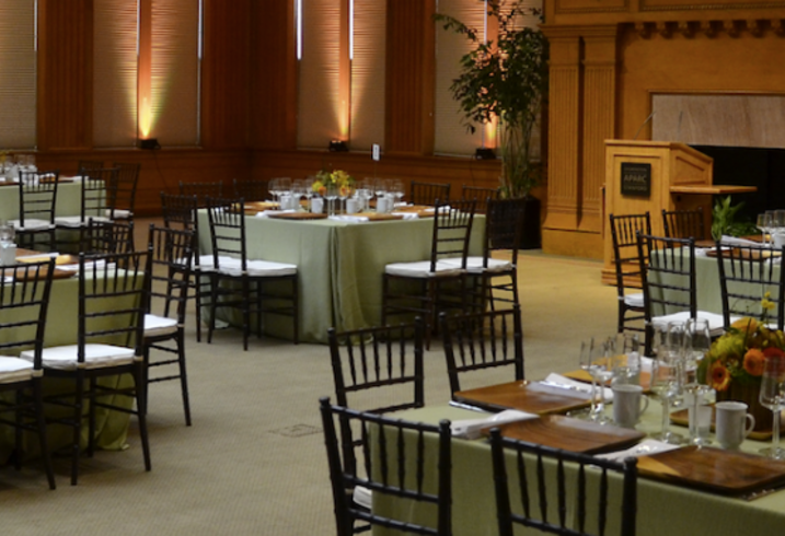 Elegant Interpreter Room in Bechtel Conference Center, ideal for meetings and events.