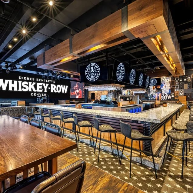 Private dining room at Dierks Bentley's Whiskey Row, ideal for corporate events and parties.