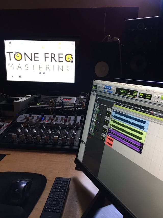 Professional audio mastering setup in Studio B for high-quality sound events.