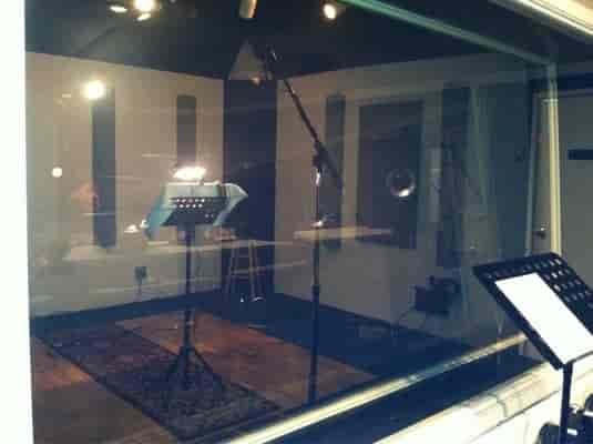Professional recording studio setup in STUDIO B, ideal for podcasts and webinars.