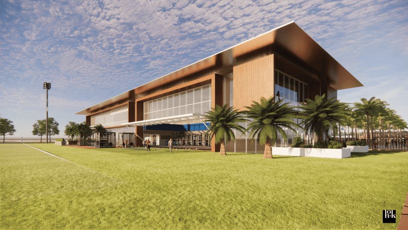 Modern event venue with glass windows, ideal for conferences and social gatherings.