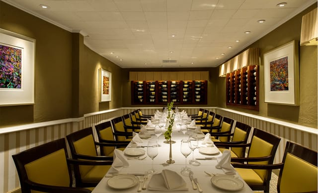 Elegant private dining room at Le Papillon, perfect for intimate events and fine dining.