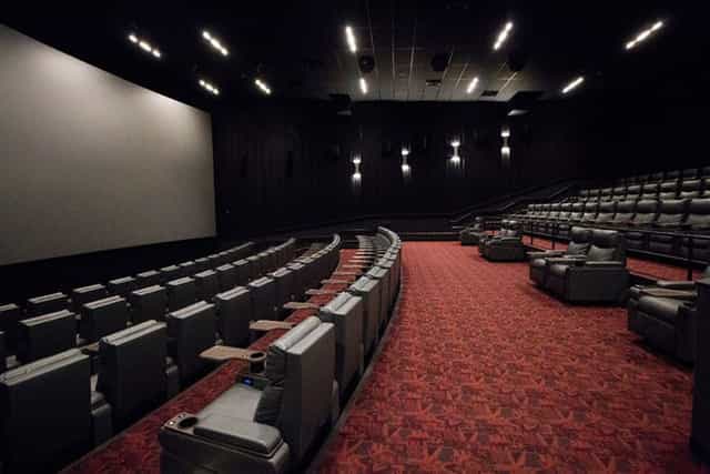 Modern cinema with plush seating, ideal for private screenings and corporate events.