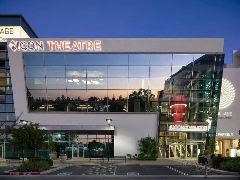 Modern theater venue with glass facade, ideal for events in Mountain View.