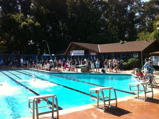 Outdoor swimming pool at Brookside Club, perfect for summer events and competitions.