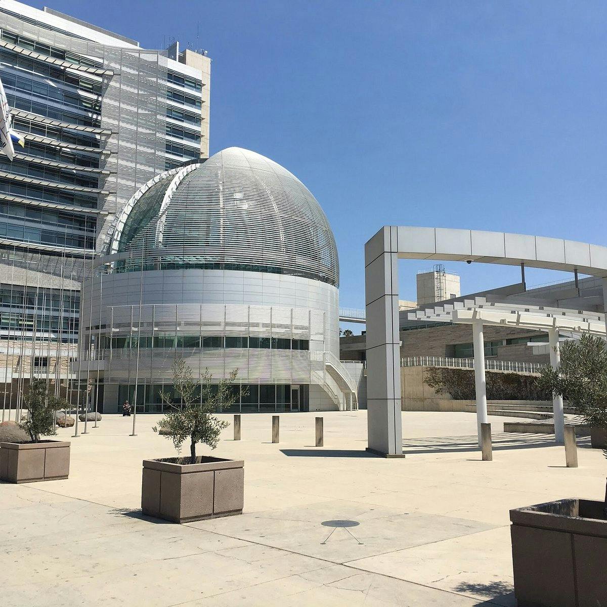 City Hall Plaza in San Jose with glass dome, ideal for conferences and gatherings.