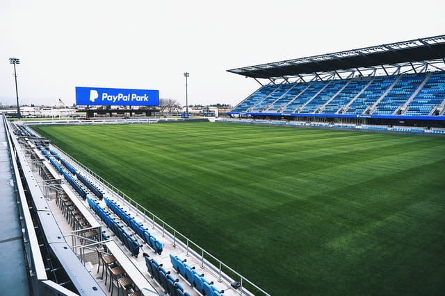 PayPal Park stadium with spacious seating, ideal for sports and concerts.