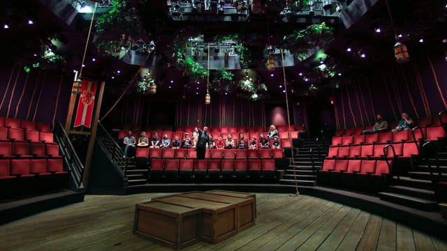 Versatile theater space with tiered seating for immersive events at Community Actors Theatre.