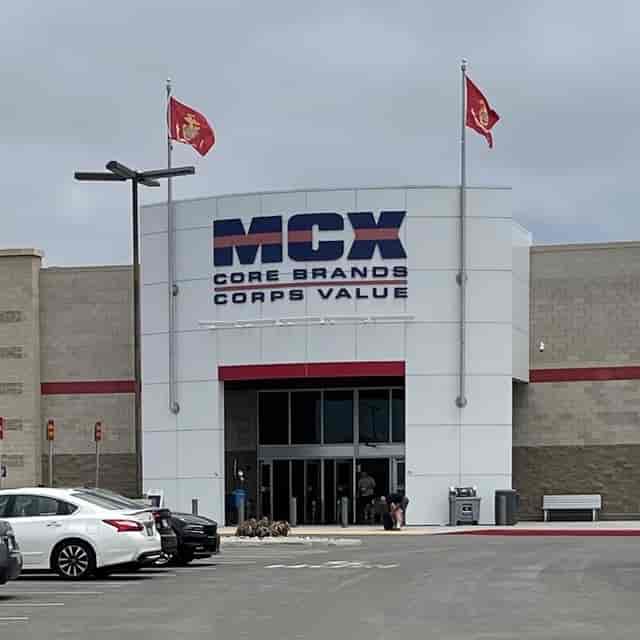 Marine Corps Exchange at MCAS Miramar, modern venue for military events and community engagement.