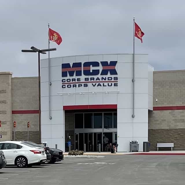 Marine Corps Exchange at MCAS Miramar, modern venue for military events and community engagement.