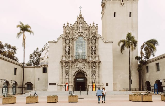 PostSecret event at Museum of Us, featuring stunning architecture and outdoor space.