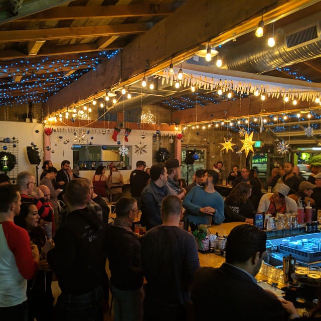 Vibrant bar scene at 619 Spirits North Park, ideal for networking and holiday parties.