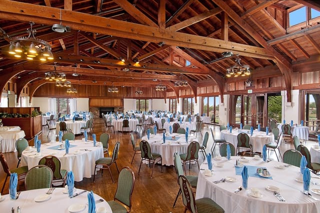 Surf & Sand Dining Room at Asilomar Hotel, elegant venue for weddings and corporate events.