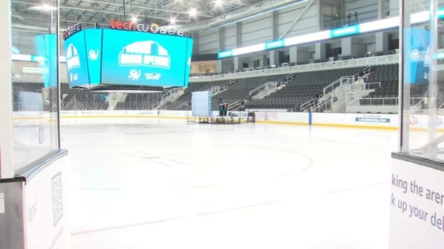Versatile event space on ice rink at Sharks Ice, perfect for corporate and social gatherings.