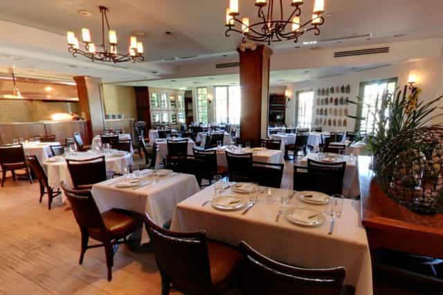 Private dining room at Dio Deka Restaurant, elegant decor for corporate events and gatherings.