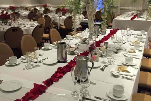 Elegant dining area in Champagne Ballroom, perfect for formal events and galas.