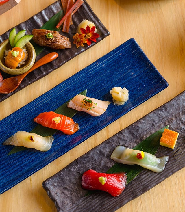 Vibrant sushi platter at SOHO Modern Japanese for culinary events and catering.
