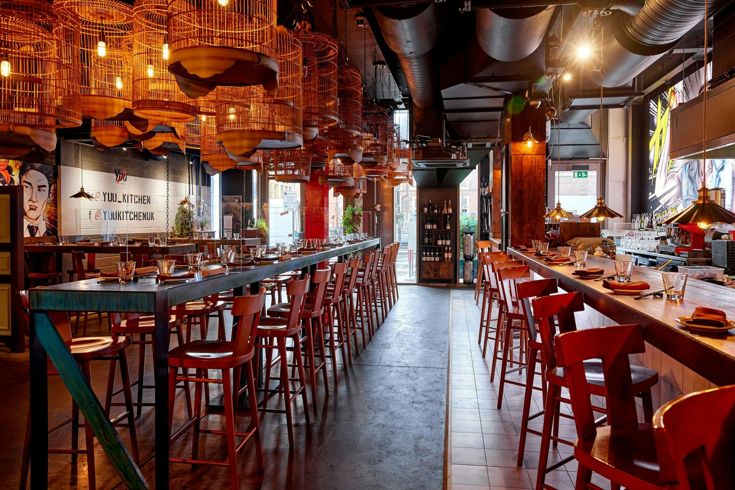 Vibrant FAM Bar venue with stylish decor, perfect for events and gatherings.