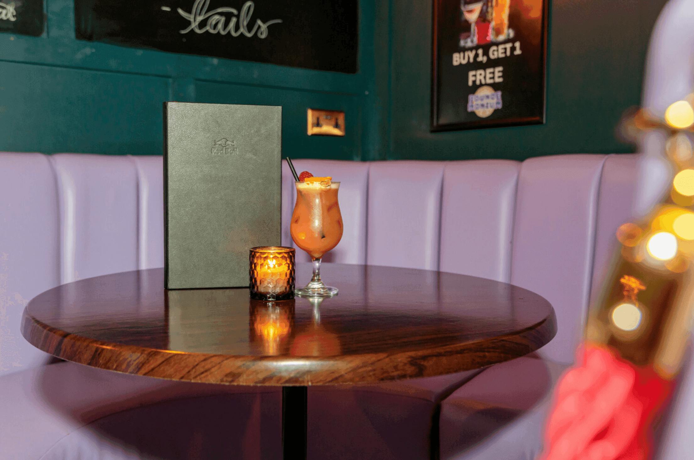 VIP Booths in Plush Oxford with elegant seating for networking events and gatherings.