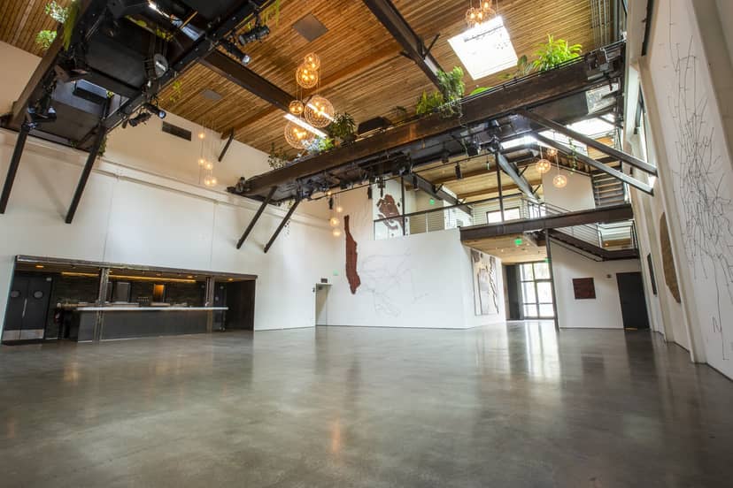 Main Floor at The Pearl: industrial-chic event space with high ceilings for corporate events.