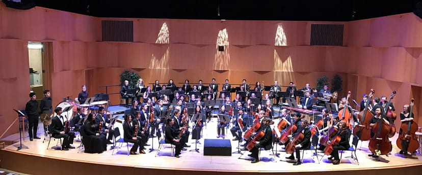 UCSC Recital Hall orchestra performance, elegant acoustics for cultural events.