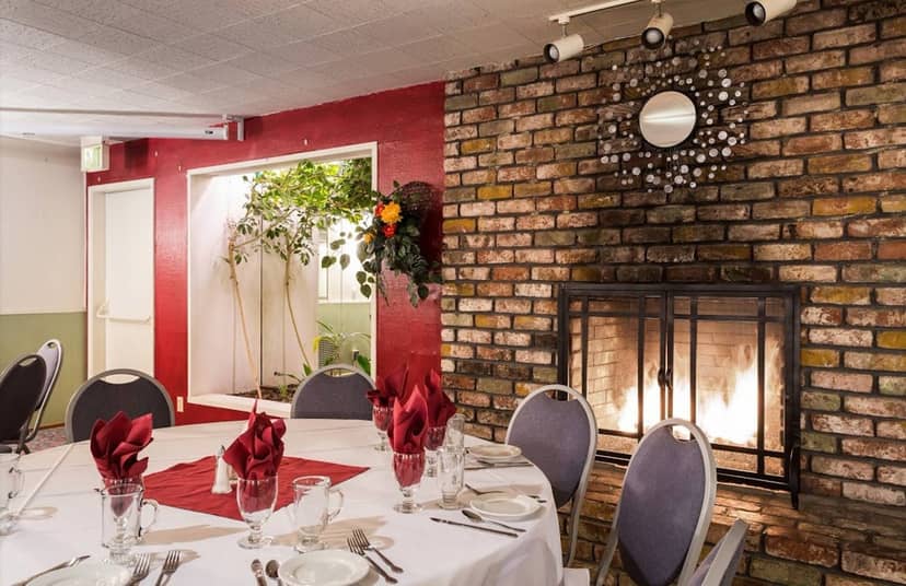 Cozy banquet space at The Blue Pheasant with elegant dining setup for intimate events.