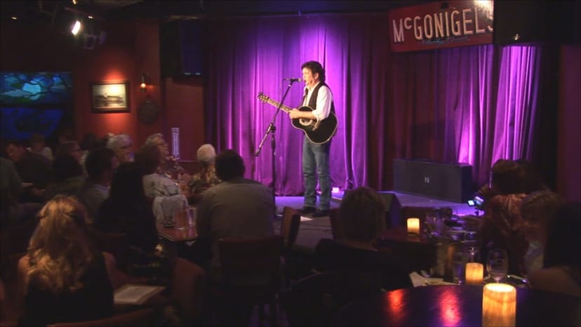 Vibrant Duck Stage at McGonigel's Mucky Duck for live music and events.