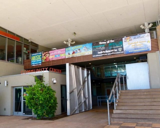 Welcoming entrance of La Salle Community Center, ideal for events and gatherings.