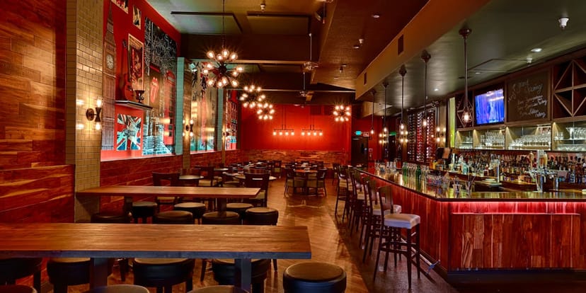 Stylish bar at The Oxford Kitchen, perfect for events and social gatherings.