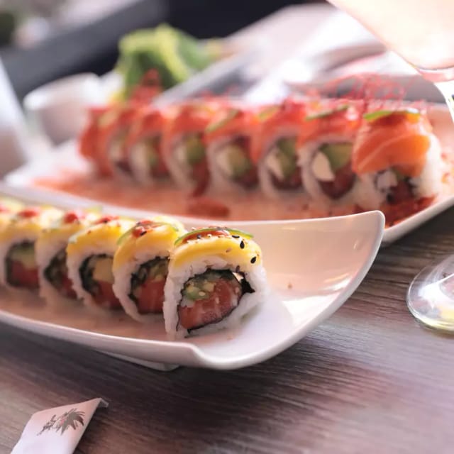 Elegant sushi platter at Sushi Confidential for upscale events and catering.