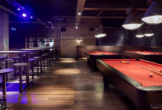 Stylish Bristol Activity Bar with pool tables for casual networking and events.