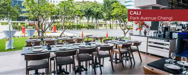 Stylish outdoor dining at ZITIMAMA'S NTU, perfect for casual meetings and events.