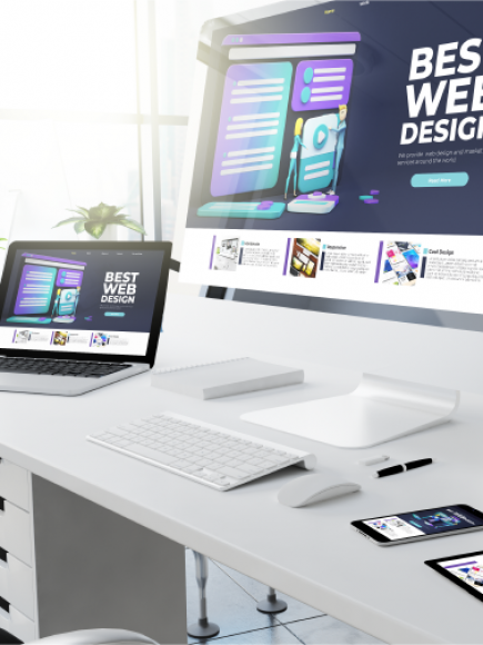 Modern workspace at BELLS Institute with laptop, ideal for event marketing and management.