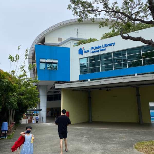 Modern Jurong West Public Library exterior, ideal for community events and workshops.